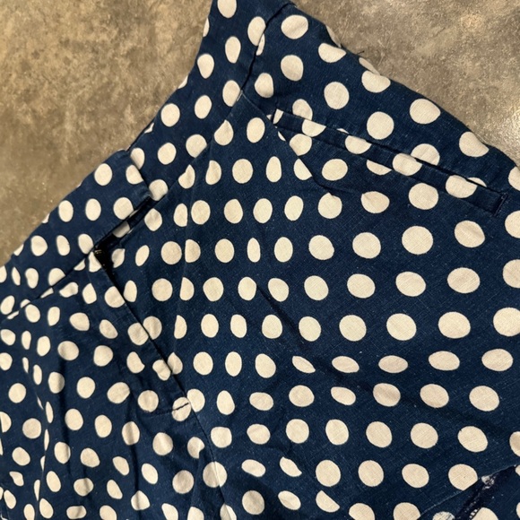 J. CREW | Indigo Polka Dot Linen Cotton Shorts Navy - Picture 4 of 6